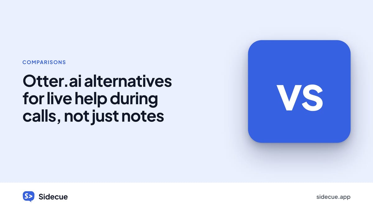 Otter.ai alternatives for live help during calls, not just notes