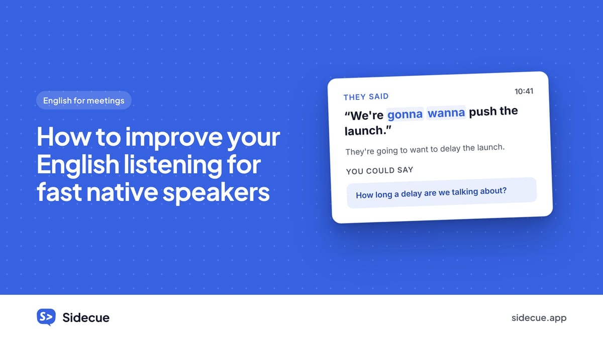 How to improve your English listening for fast native speakers