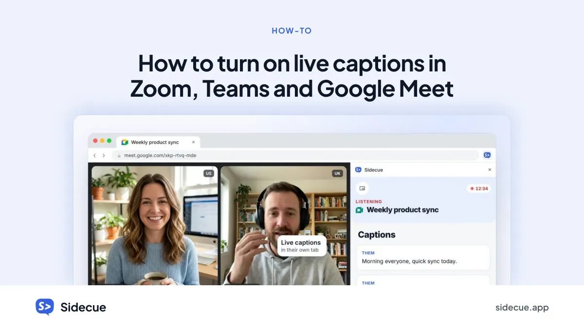 How to turn on live captions in Zoom, Teams and Google Meet