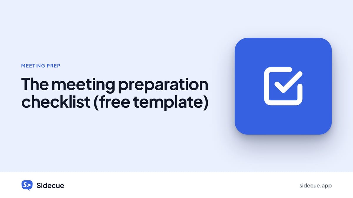The meeting preparation checklist (free template)